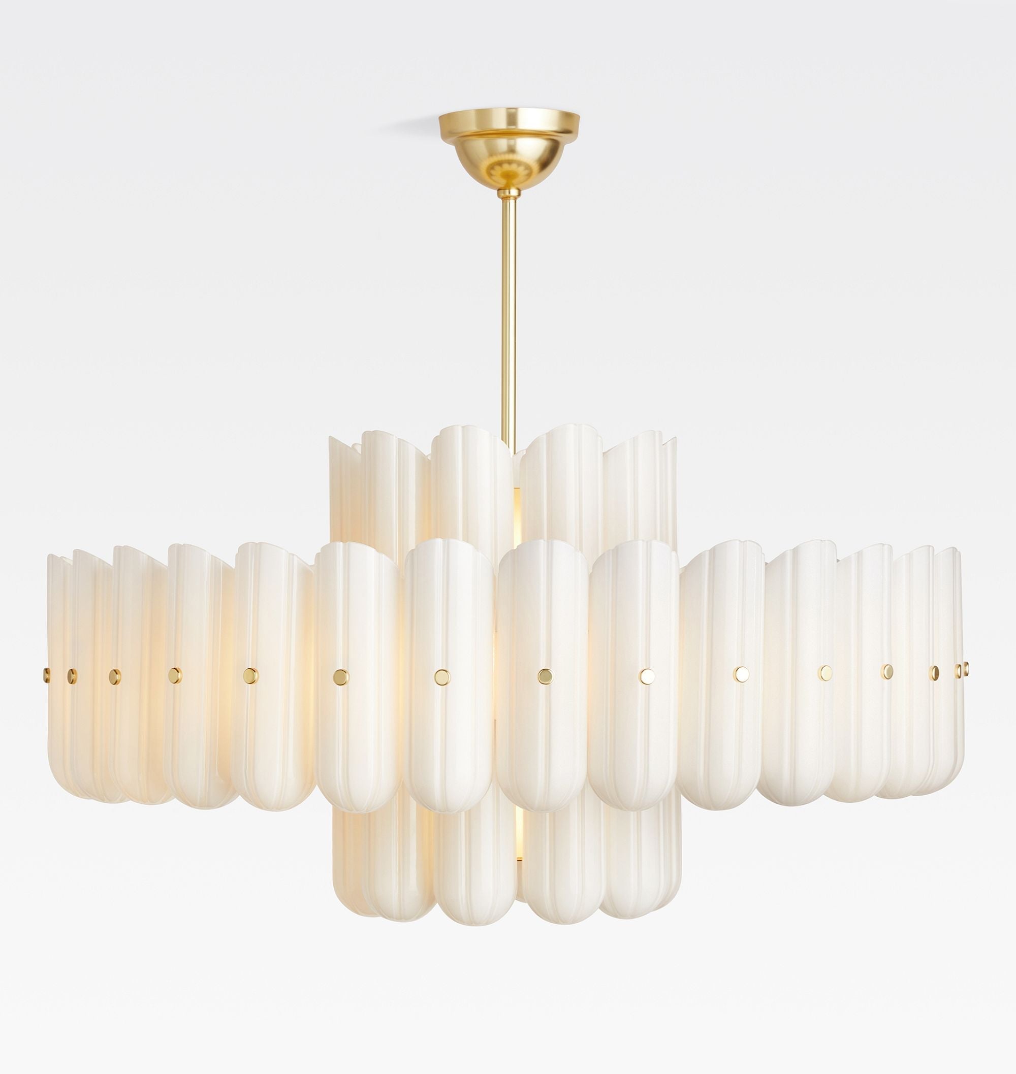 Lorna LED Double Tier Chandelier 25" 35" 46" - Polished Nickel46"Joyfuzzy