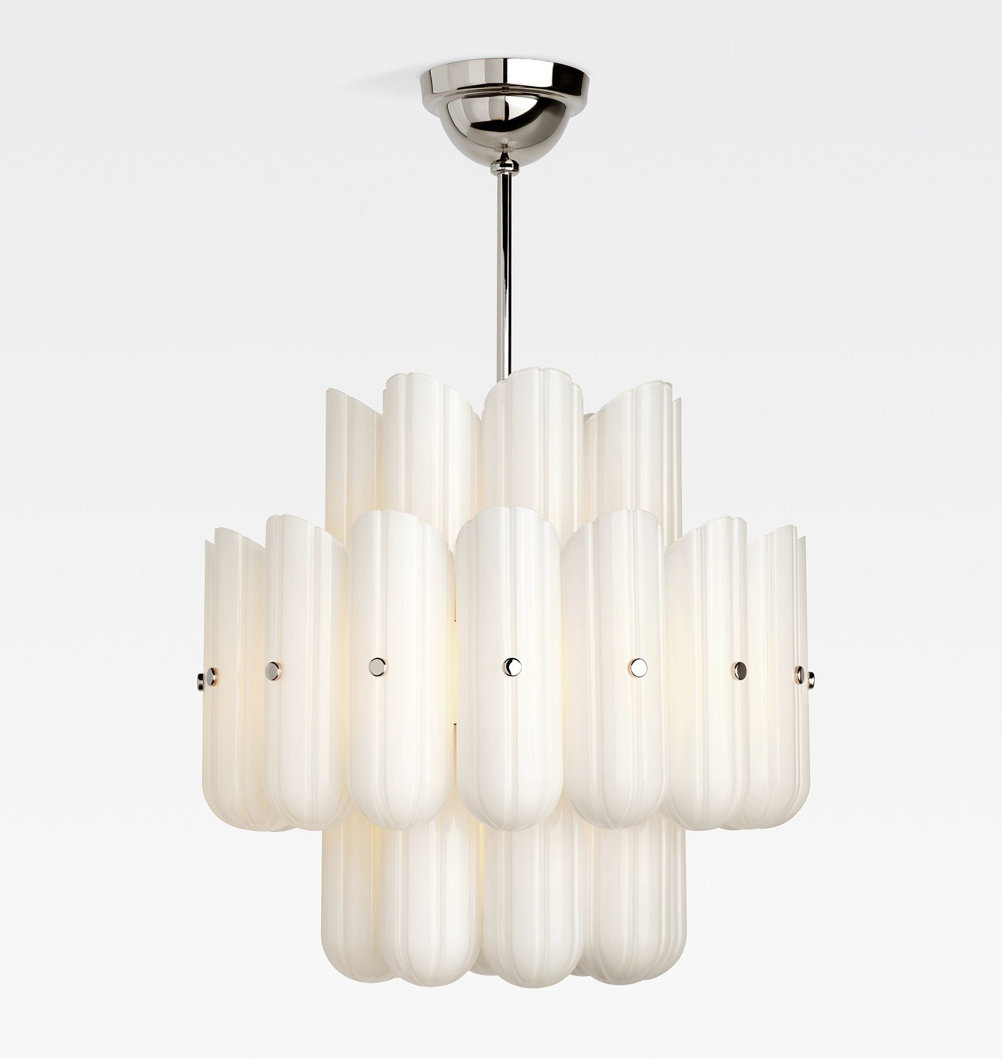 Lorna LED Double Tier Chandelier 25" 35" 46" - Polished Nickel25"Joyfuzzy