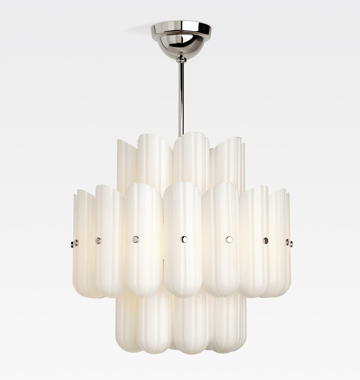 Lorna LED Double Tier Chandelier 25" 35" 46" - Polished Nickel25"Joyfuzzy