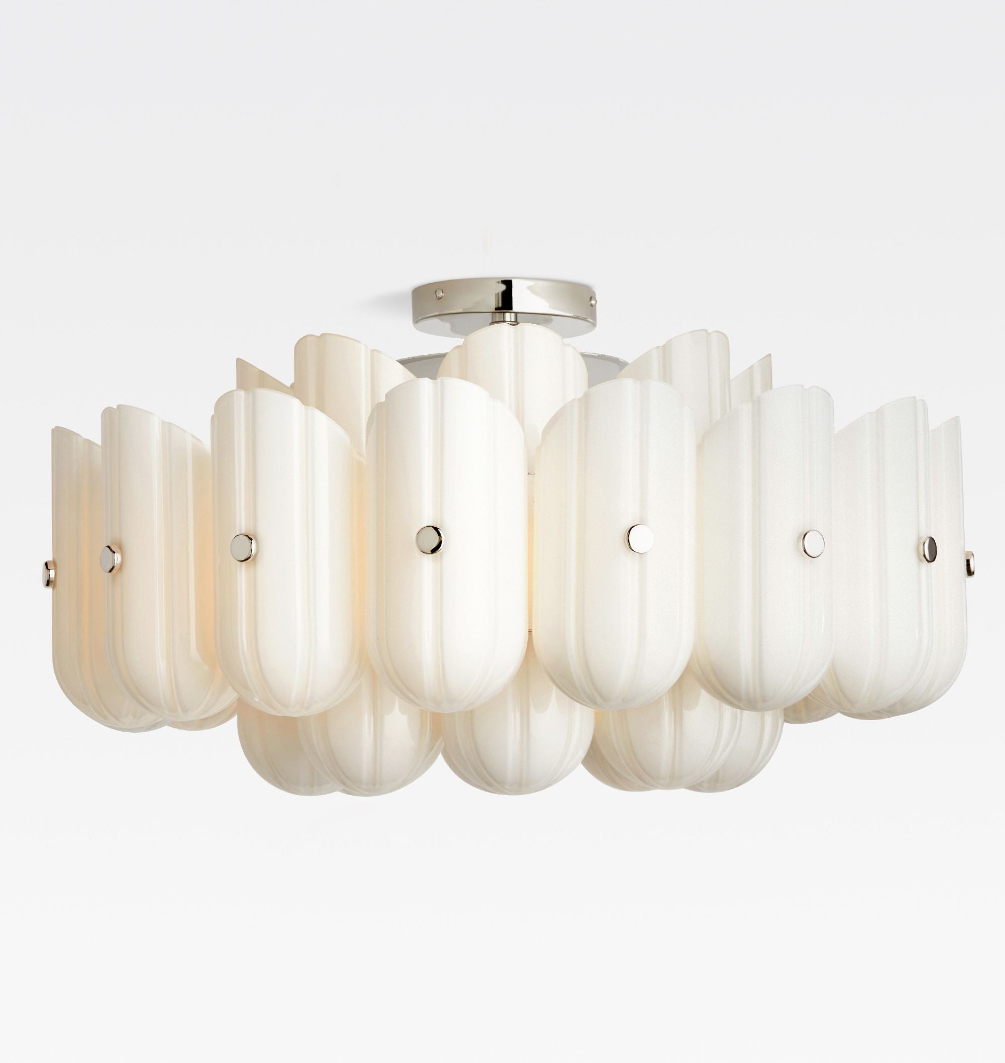 Lorna LED Double Tier Flush Mount 25" - Polished NickelJoyfuzzy
