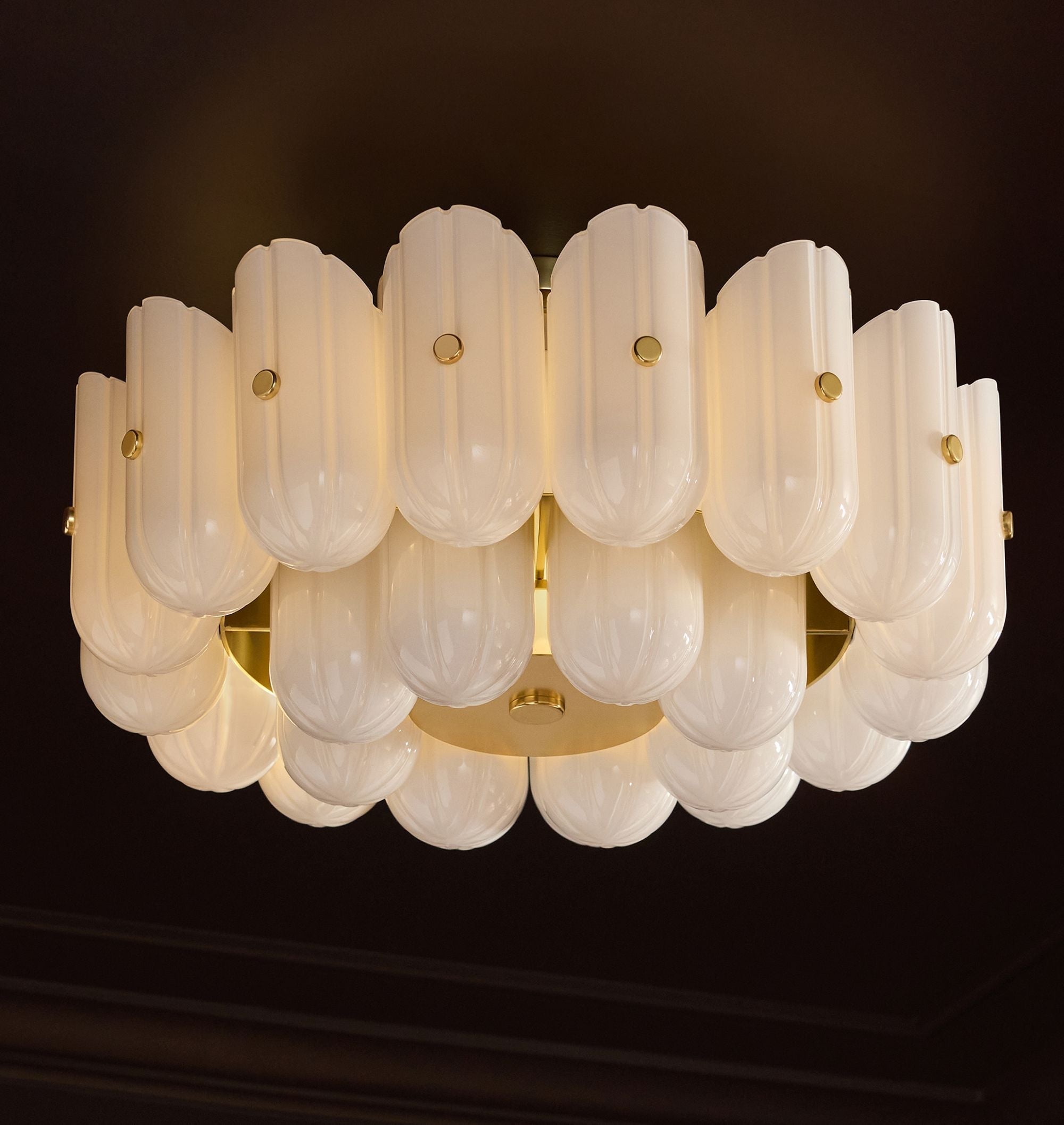 Lorna LED Double Tier Flush Mount 25" - BronzeJoyfuzzy