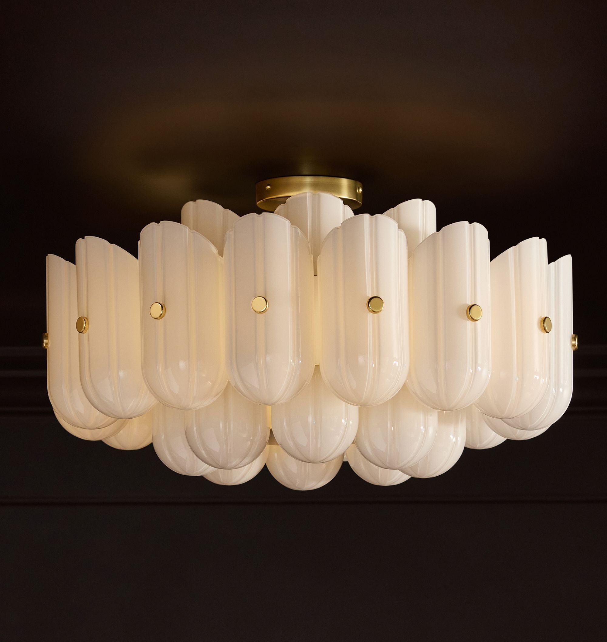 Lorna LED Double Tier Flush Mount 25" - BronzeJoyfuzzy