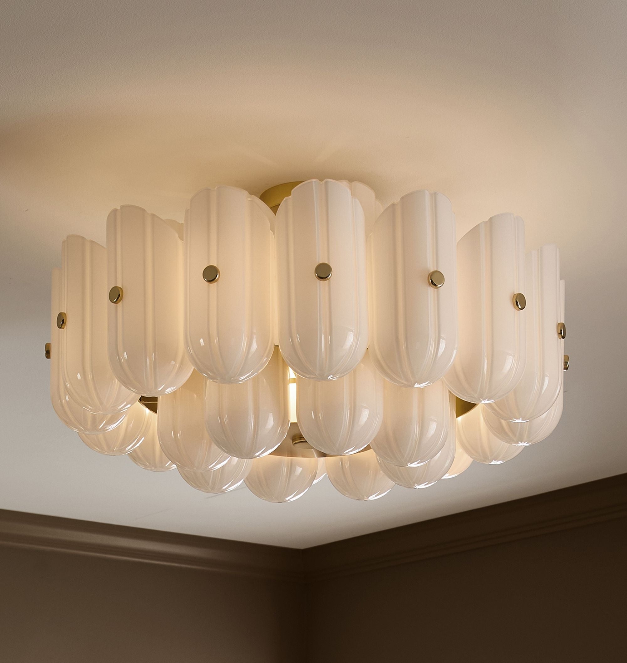 Lorna LED Double Tier Flush Mount 25" - BronzeJoyfuzzy