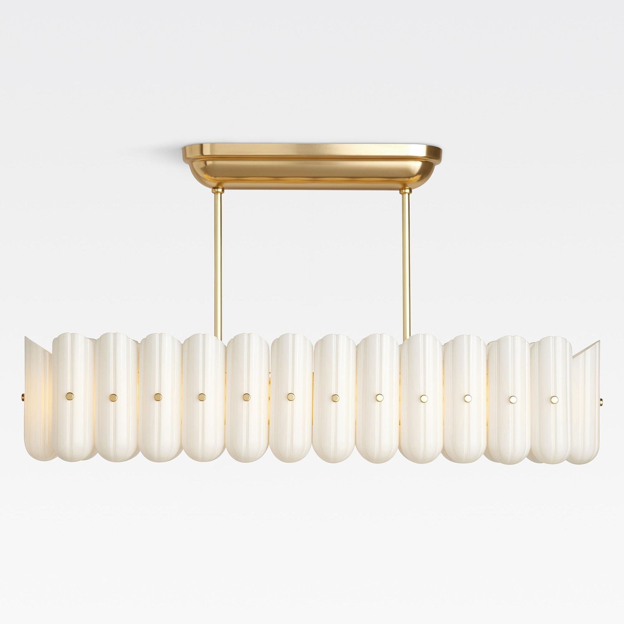 Lorna LED Linear Chandelier 55" - Aged BrassJoyfuzzy
