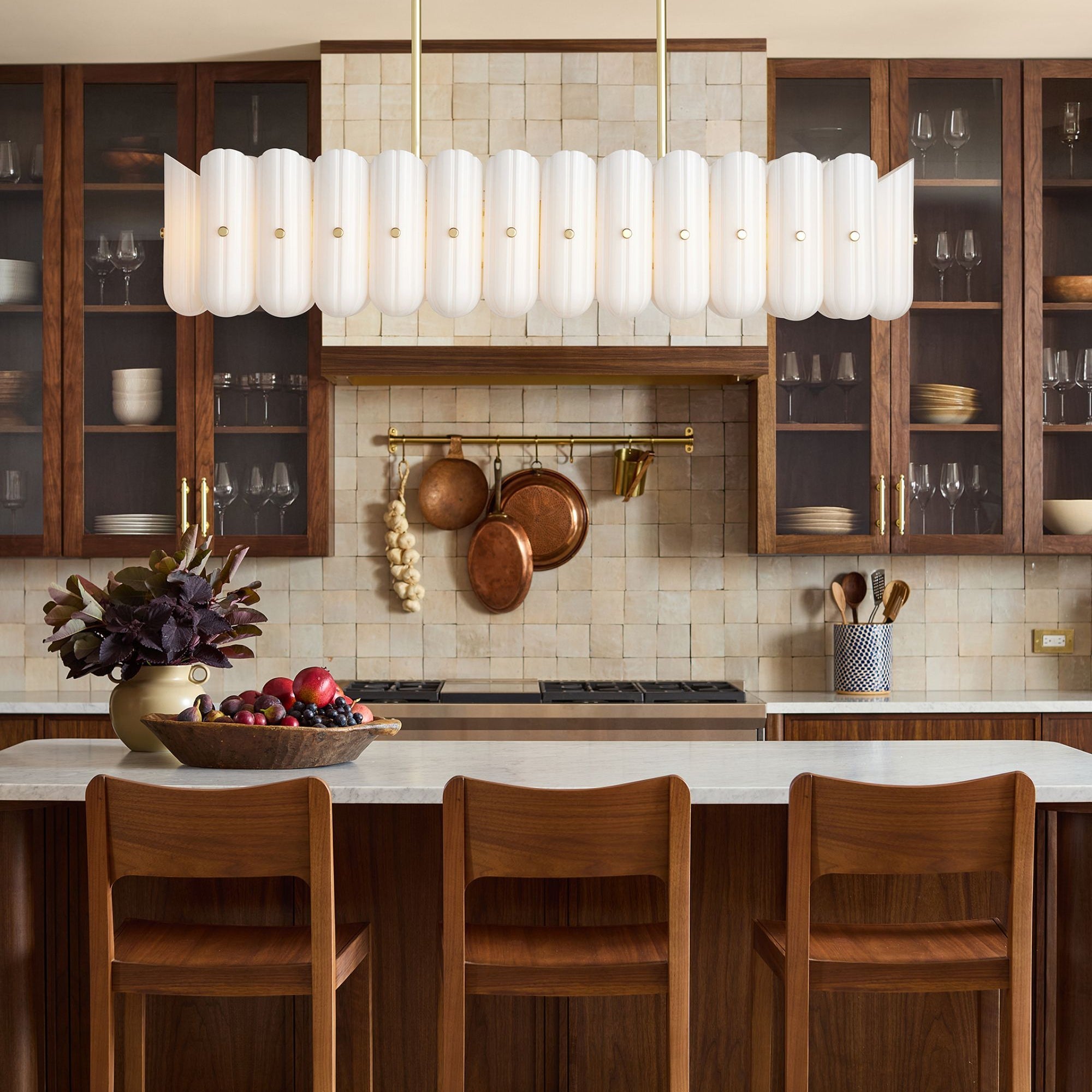Lorna LED Linear Chandelier 55" - Polished NickelJoyfuzzy