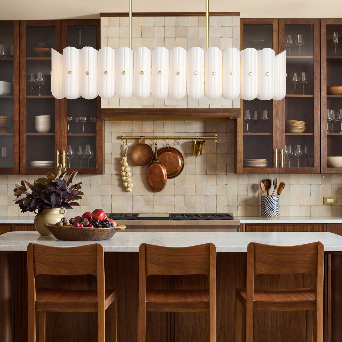 Lorna LED Linear Chandelier 55" - Polished NickelJoyfuzzy