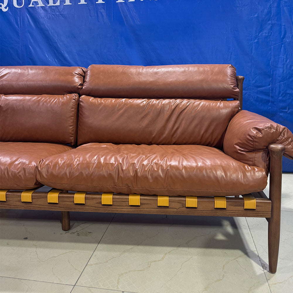 Ash Wood Loveseat Sofa image 1