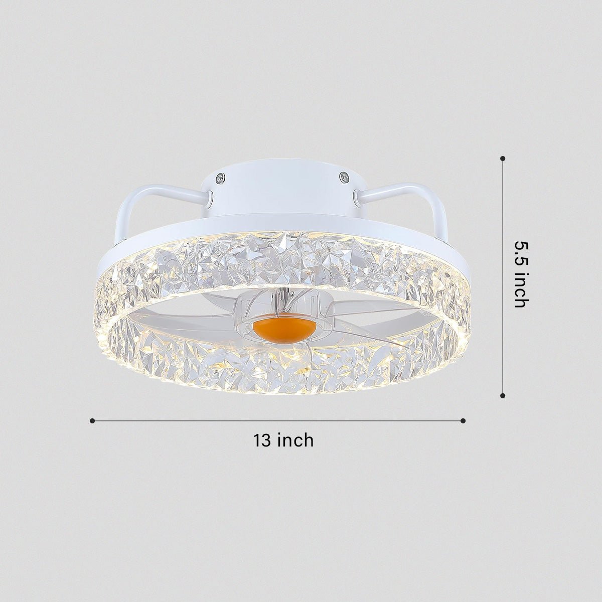 Low Profile Ceiling Fan Light with Remote 13" - Joyfuzzy