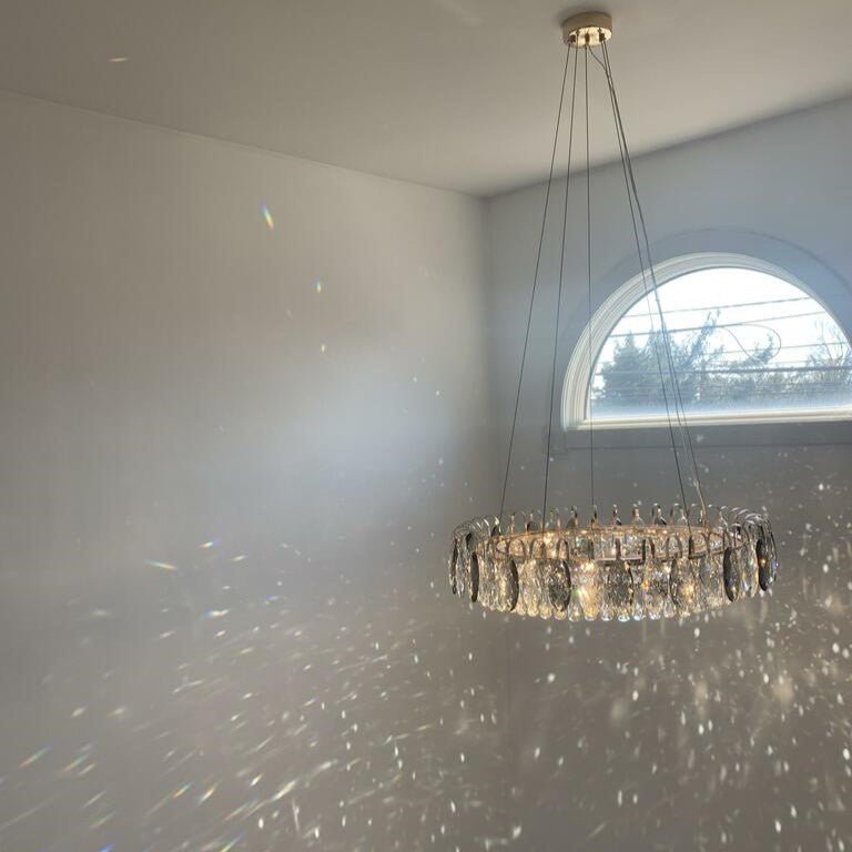 Luxurious K9 Crystal Chandelier Modern Ceiling Light Fixtures Set for Living Room/Dining Room - CustomGoldWarm LightJoyfuzzy