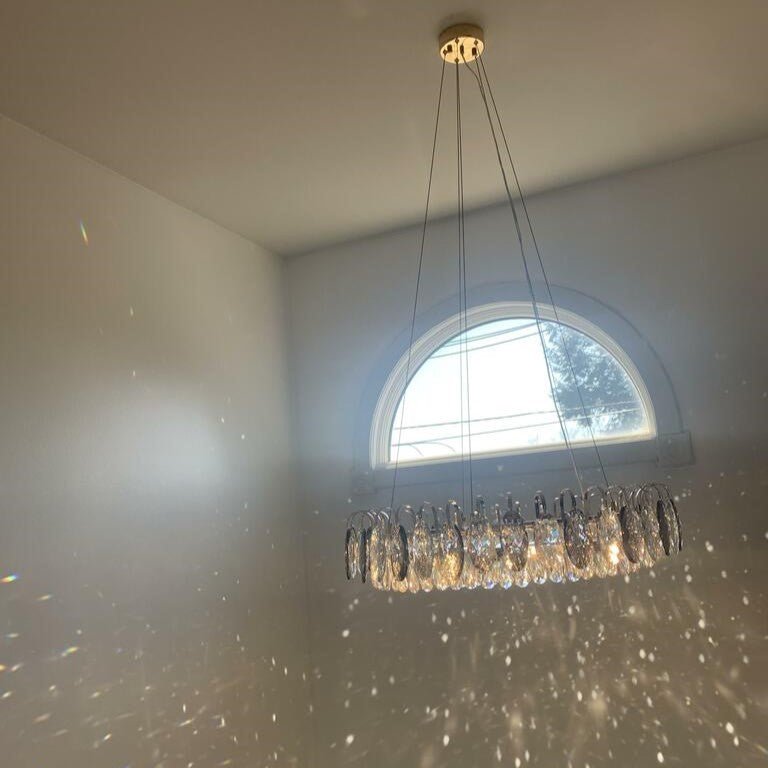 Luxurious K9 Crystal Chandelier Modern Ceiling Light Fixtures Set for Living Room/Dining Room - CustomGoldWarm LightJoyfuzzy
