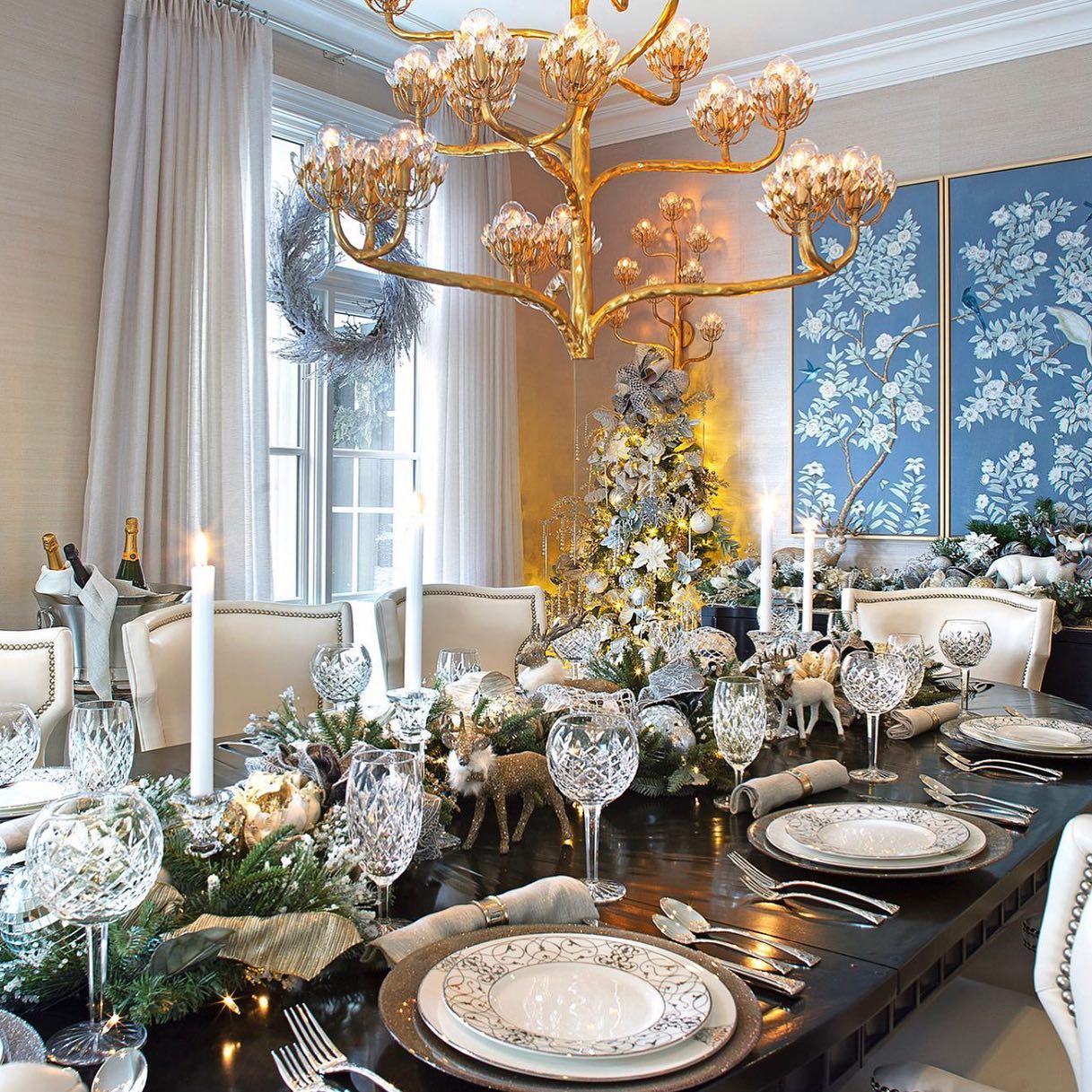 Luxury Branch Flower Chandelier in Gold for Living Room Staircase and Bedroom Lighting - 22 Lights/D42"*H43.5"Warm LighgtJoyfuzzy