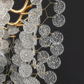 Luxury Branches Crystal Frosted Glass Chandelier Set for Living and Dining Room - Round: D31.5