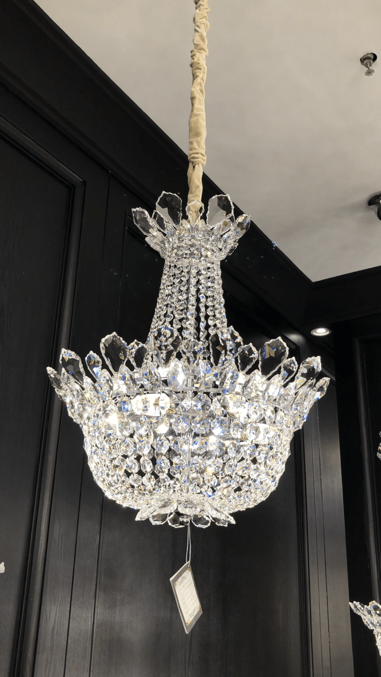 Luxury Empire Branch Crystal Chandelier Pendant Light for Entryway and Foyer - D27.60'' * H58.27'' / 18 LightsWarm LightJoyfuzzy