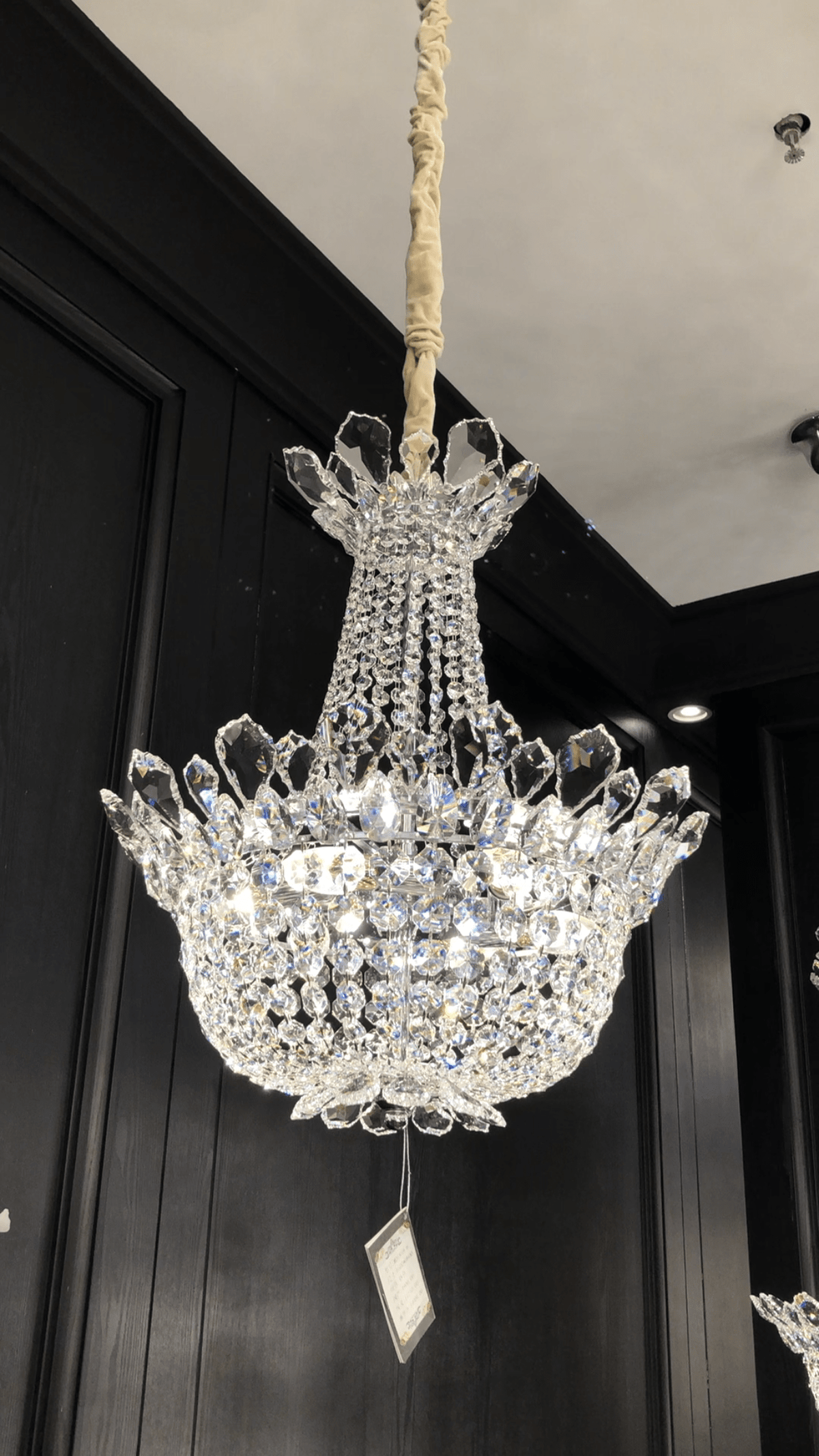 Luxury Empire Branch Crystal Chandelier Pendant Light for Entryway and Foyer - D27.60'' * H58.27'' / 18 LightsWarm LightJoyfuzzy