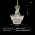 Luxury Empire Branch Crystal Chandelier Pendant Light for Entryway and Foyer - D32.28'' * H47.24'' / 18 LightsWarm LightJoyfuzzy