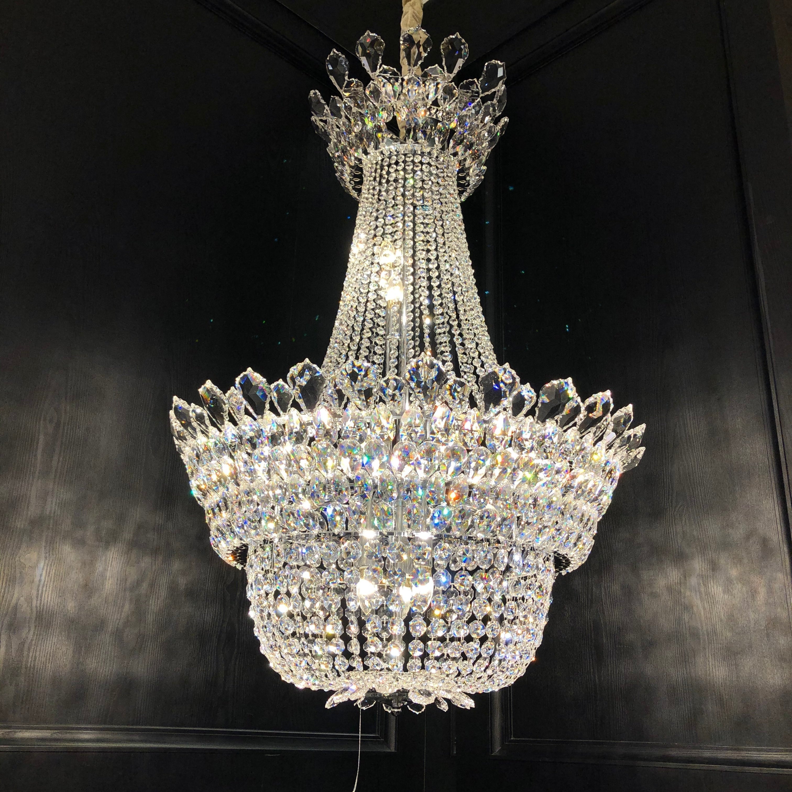 Luxury Empire Branch Crystal Chandelier Pendant Light for Entryway and Foyer - D31.5" *H35.3"Warm LightJoyfuzzy