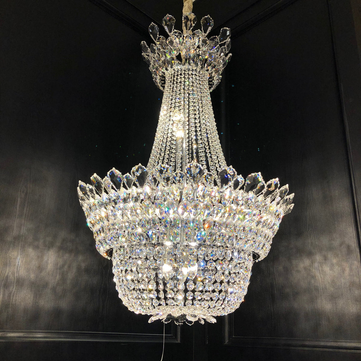 Luxury Empire Branch Crystal Chandelier Pendant Light for Entryway and Foyer - D31.5" *H35.3"Warm LightJoyfuzzy