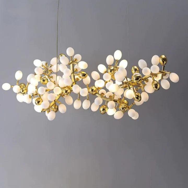 Luxury Escamoles Modern Linear Grape Chandelier - Small: 39.4" LJoyfuzzy