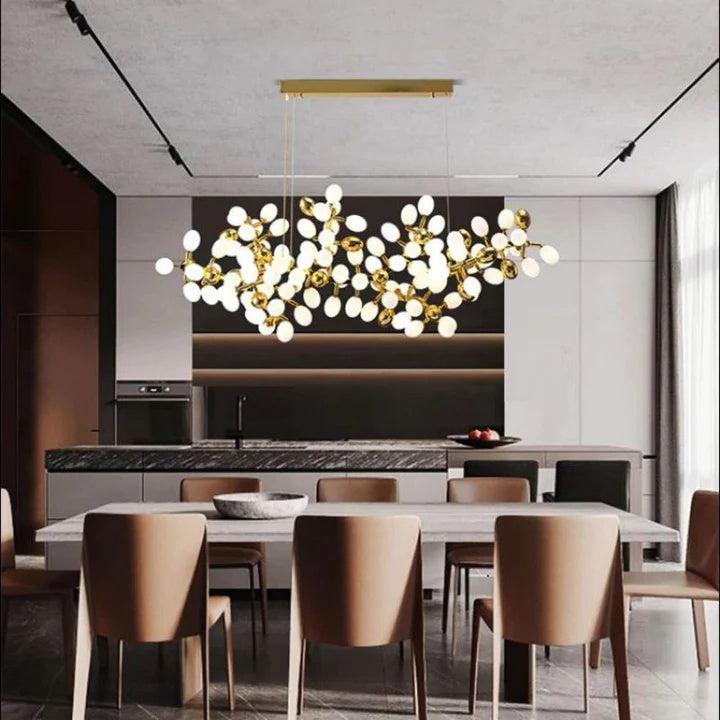 Luxury Escamoles Modern Linear Grape Chandelier - Small: 39.4" LJoyfuzzy
