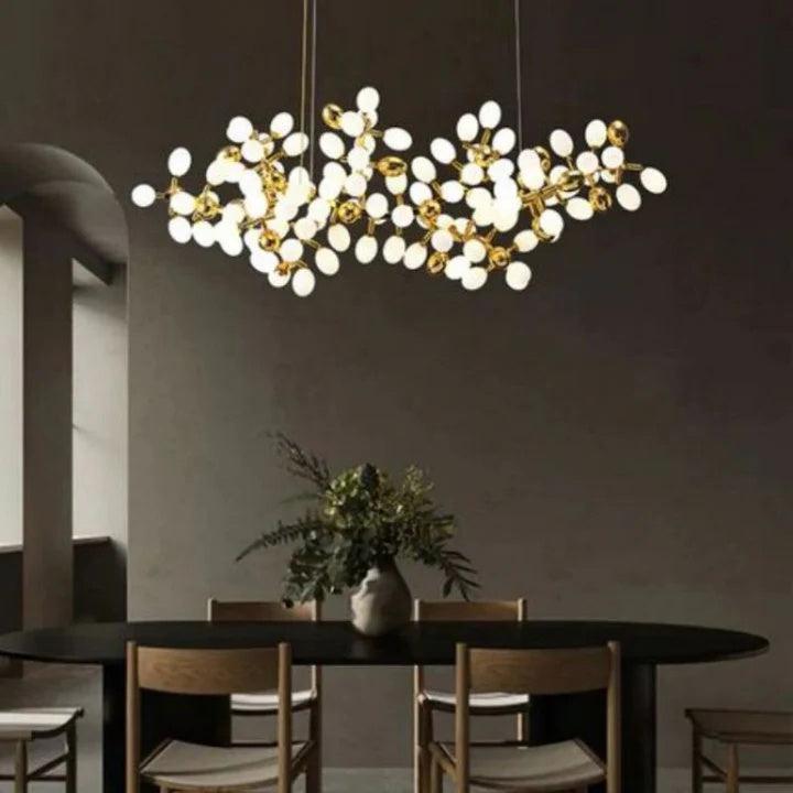 Luxury Escamoles Modern Linear Grape Chandelier - Small: 39.4" LJoyfuzzy