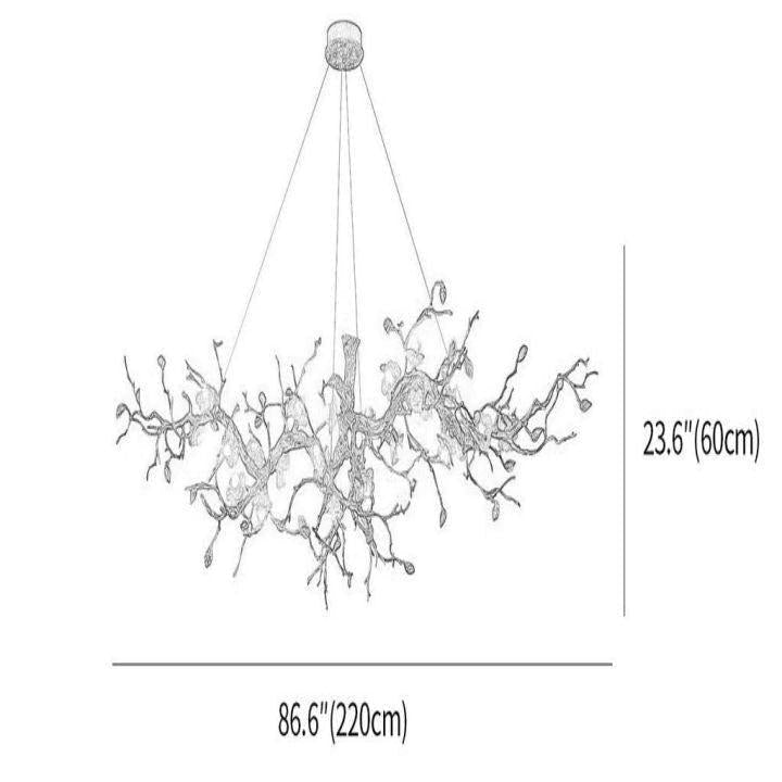 Luxury Flower Tree Branch Chandelier - L 39.4″(100cm) x W 25.6″(65cm) x H 22.8″(58cm)Joyfuzzy