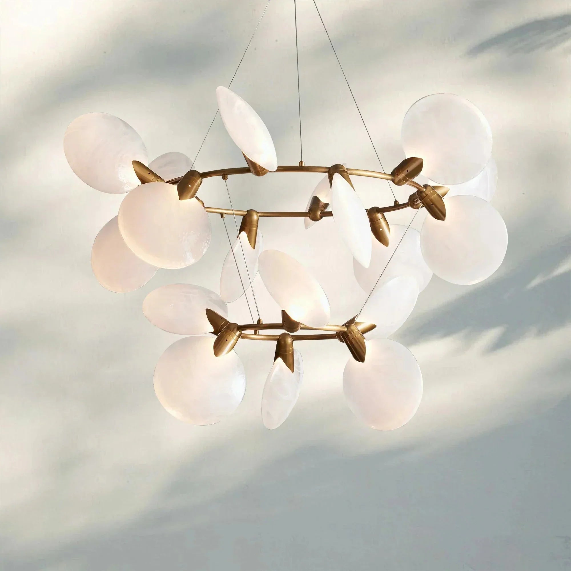 Lyla 2 - Tiered Halo Chandelier - Joyfuzzy