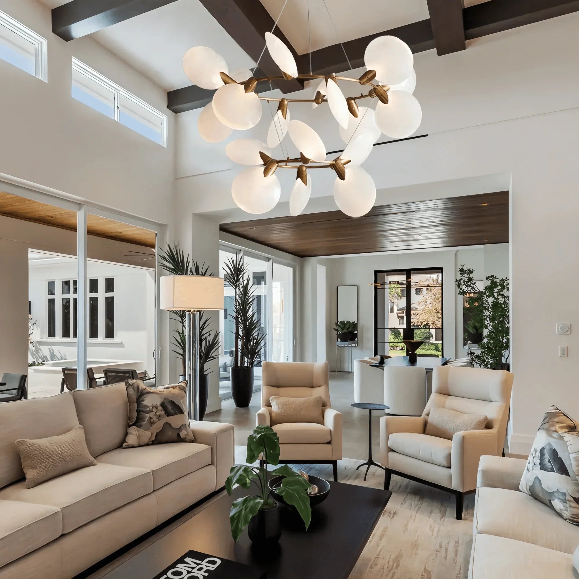 Lyla 2 - Tiered Halo Chandelier - Joyfuzzy