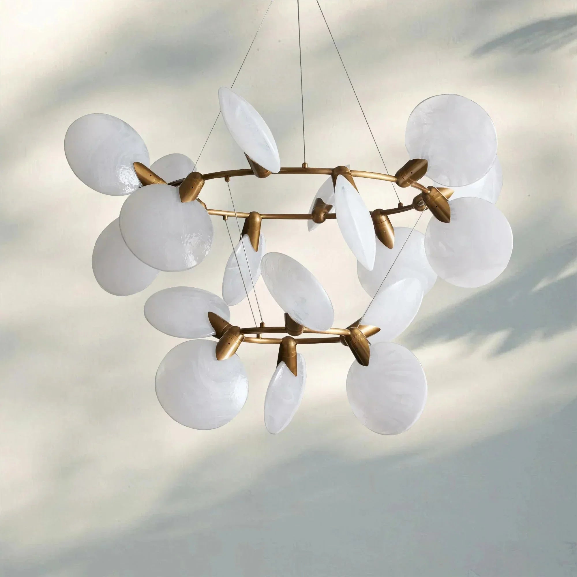 Lyla 2 - Tiered Halo Chandelier - Joyfuzzy