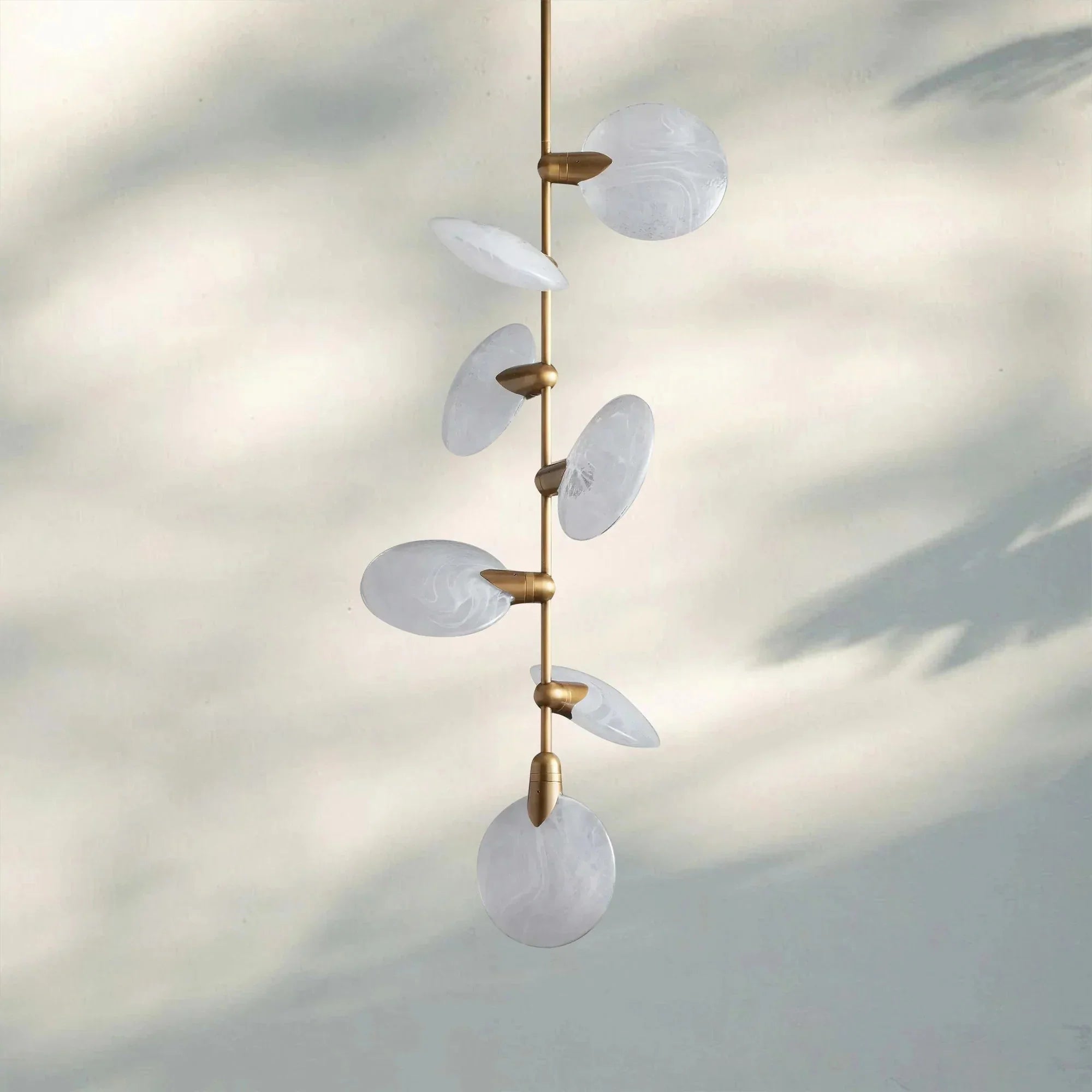 Lyla Pendant Modern Alabaster Pendant for Staircase Foyer - Joyfuzzy