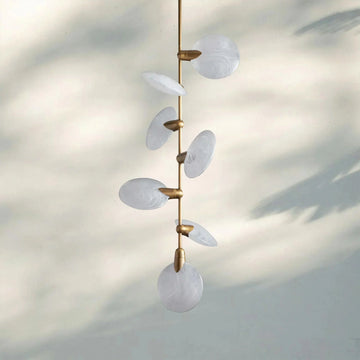 Lyla Pendant Modern Alabaster Pendant for Staircase Foyer - Joyfuzzy