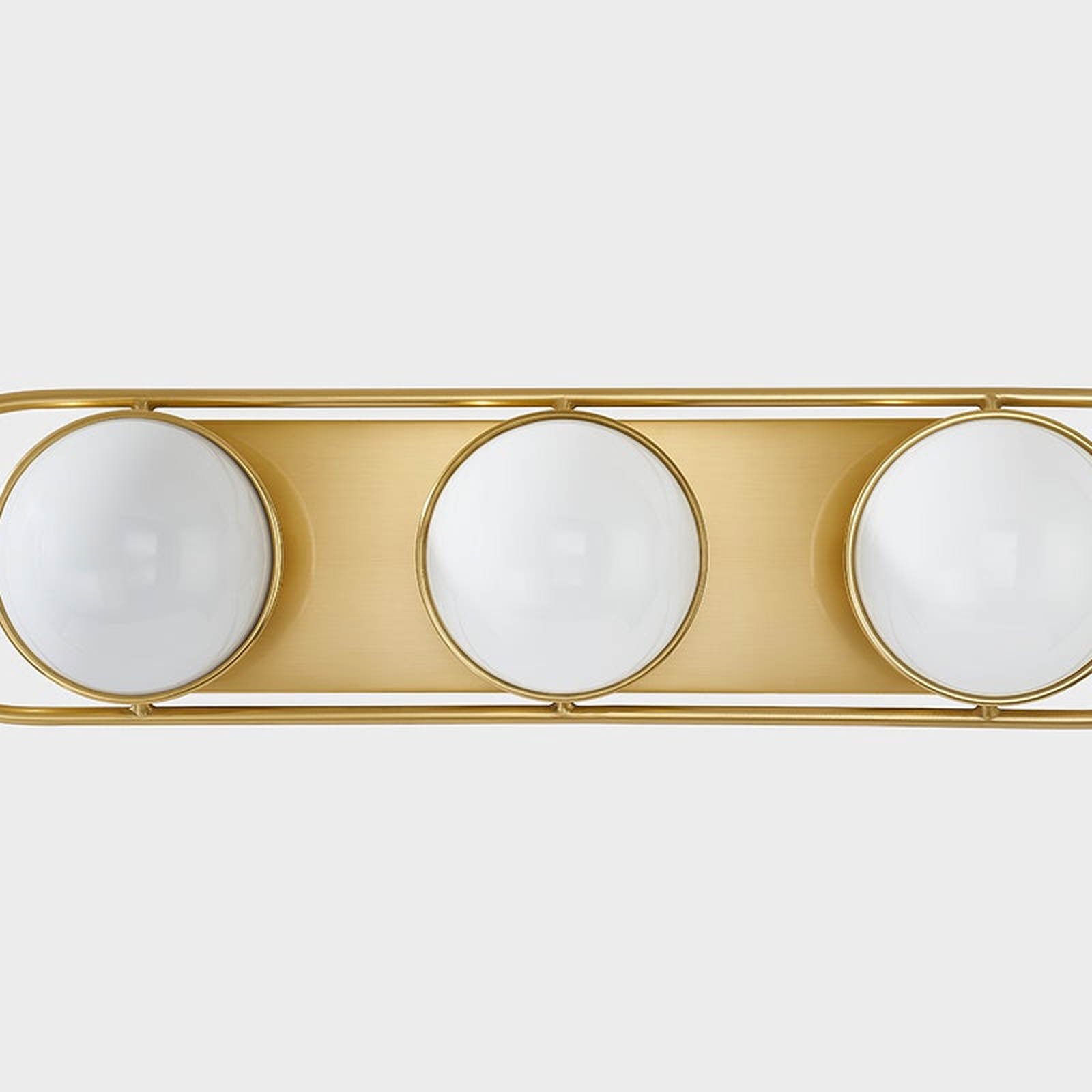 Lyra Aged Brass Globe Vanity Sconce