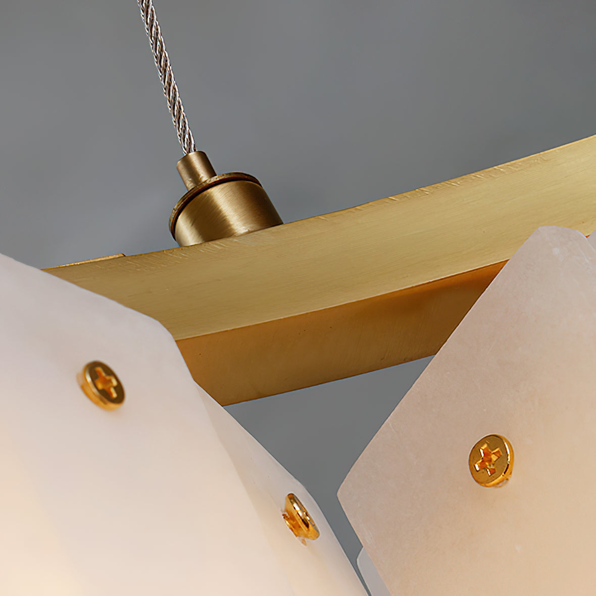 Lysander Modern Two- Tier Alabaster Chandelier Lighting