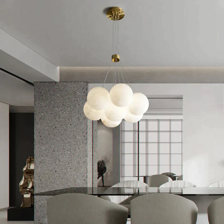 Mancy Modern Creative Alabaster Ball Chandelier
