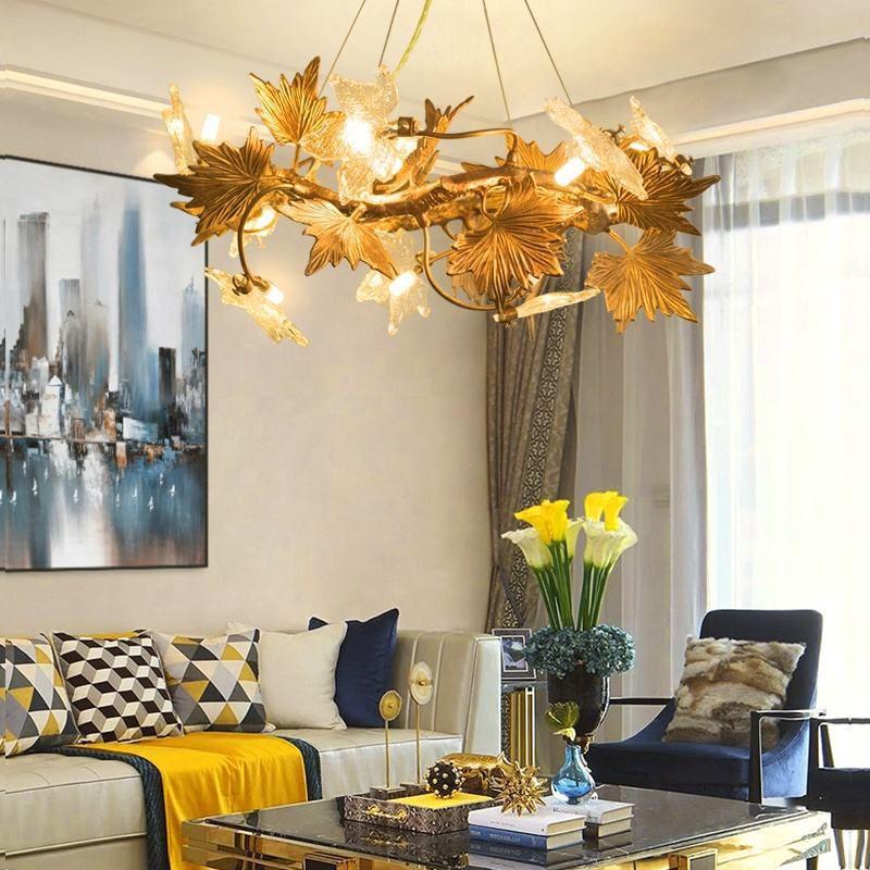 Maple Leaf Branch Chandelier - D80cm（D31½")Joyfuzzy