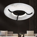 Maxine Modern Round Alabaster Dining Room Chandelier - 23.6