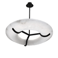 Maxine Modern Round Alabaster Dining Room Chandelier - 23.6