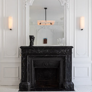 Maxine Modern Square Alabaster Living Room Chandelier - Joyfuzzy