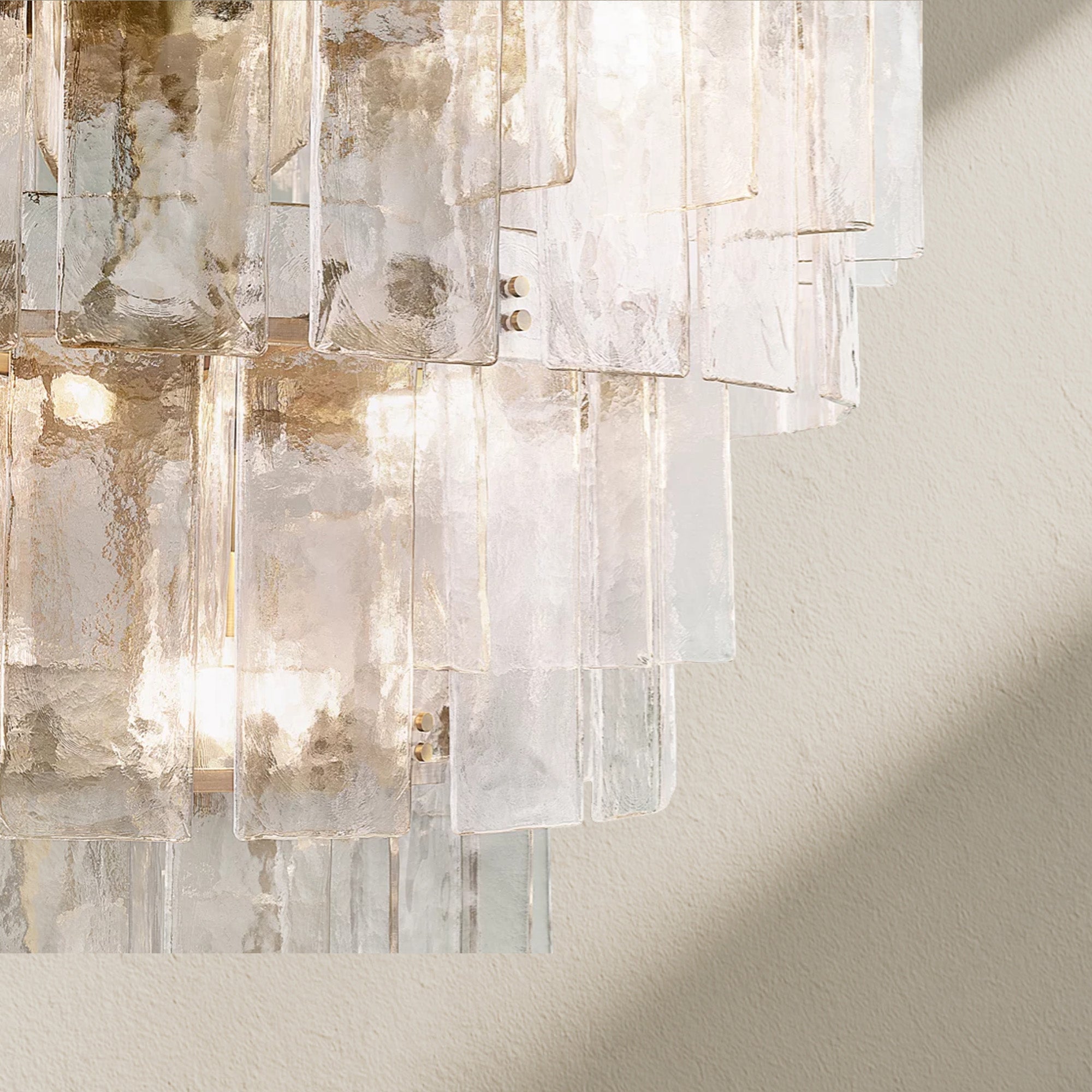 Lafz Clear Glass Tiered Round Chandelier 47"