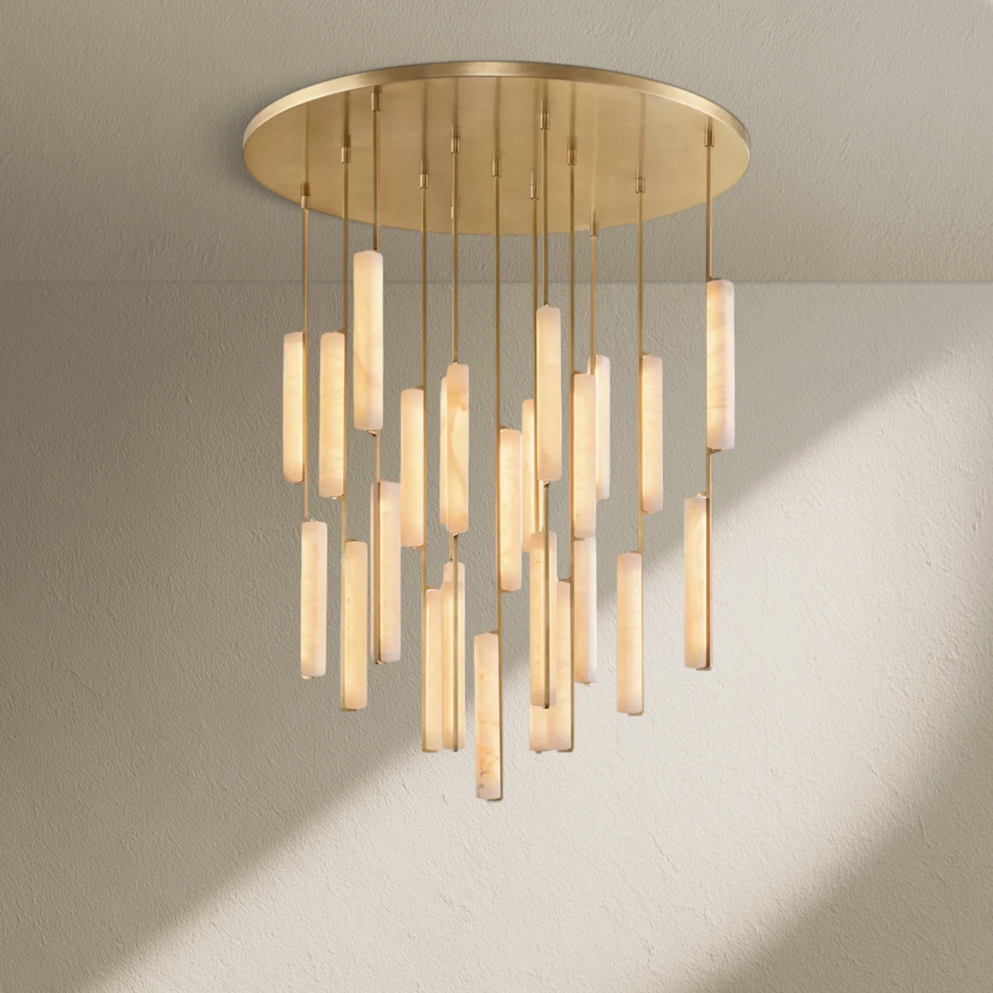 Aufz Alabaster Round Chandelier