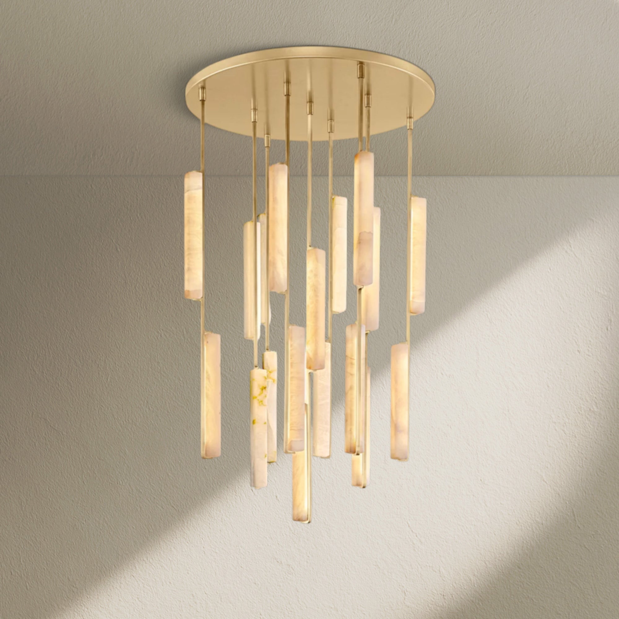 Aufz Alabaster Round Chandelier