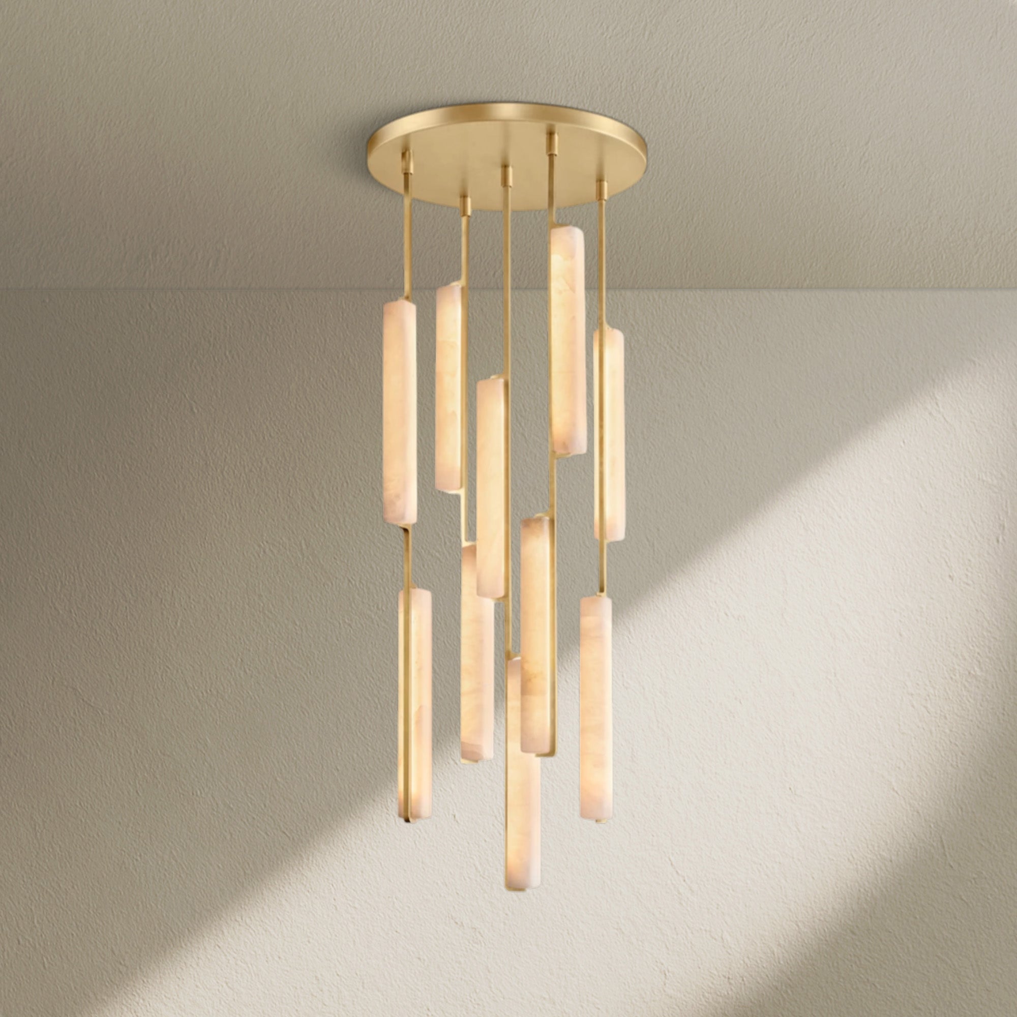 Aufz Alabaster Round Chandelier