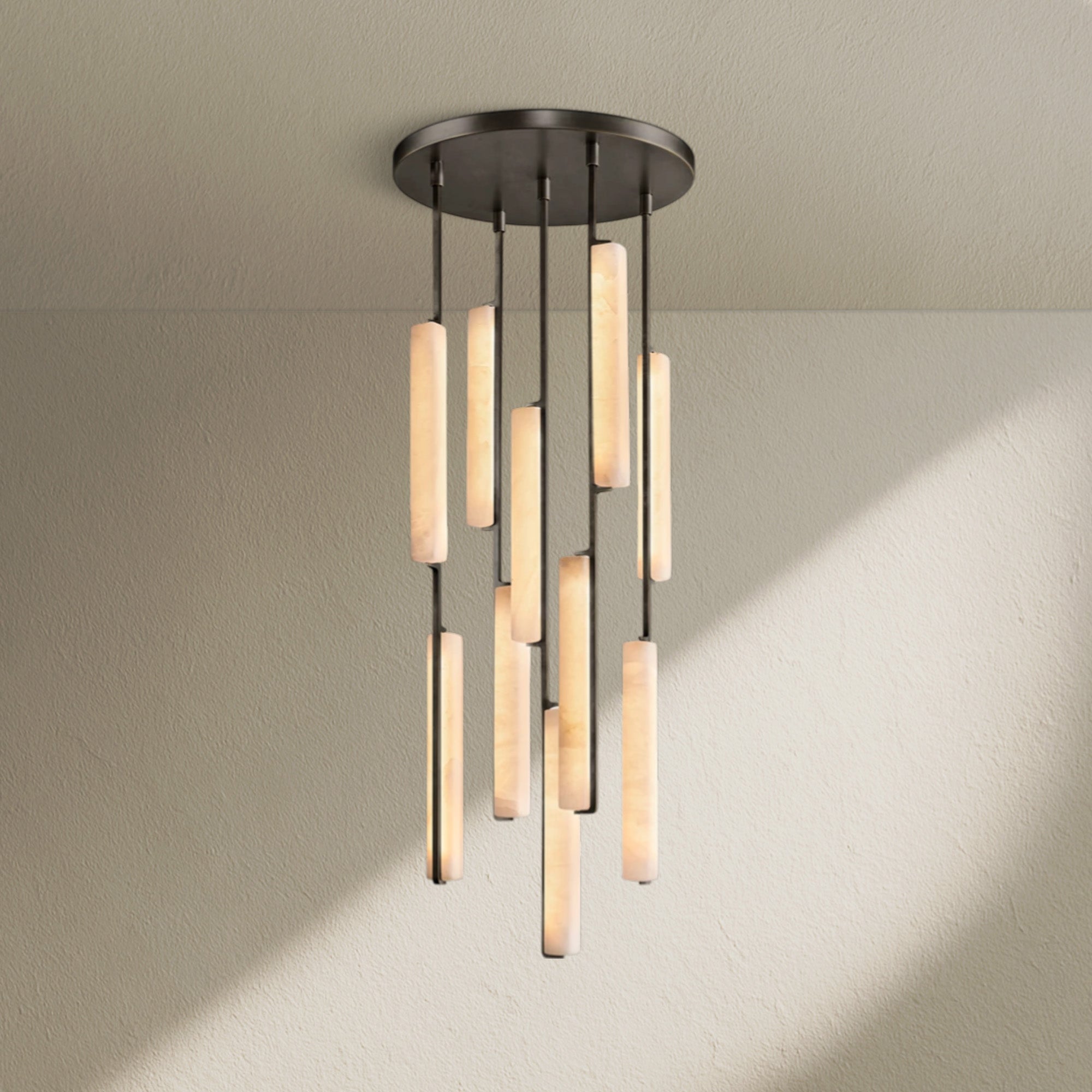 Aufz Alabaster Round Chandelier