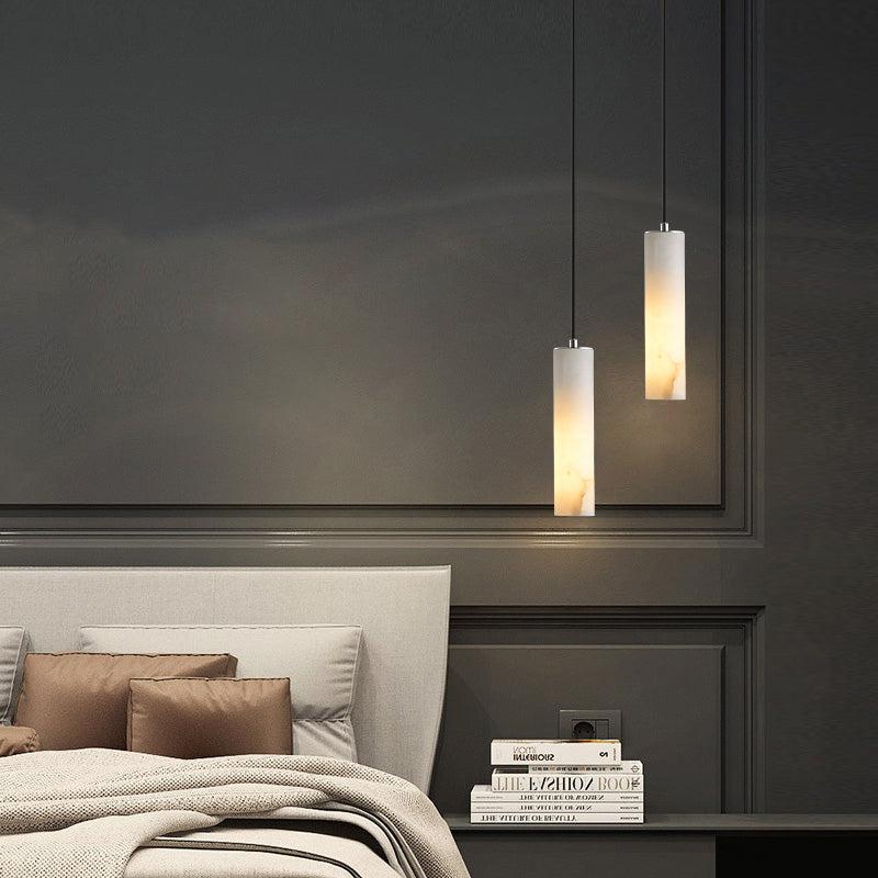Joyfuzzy Alabaster Modern Art Linear Chandeliers