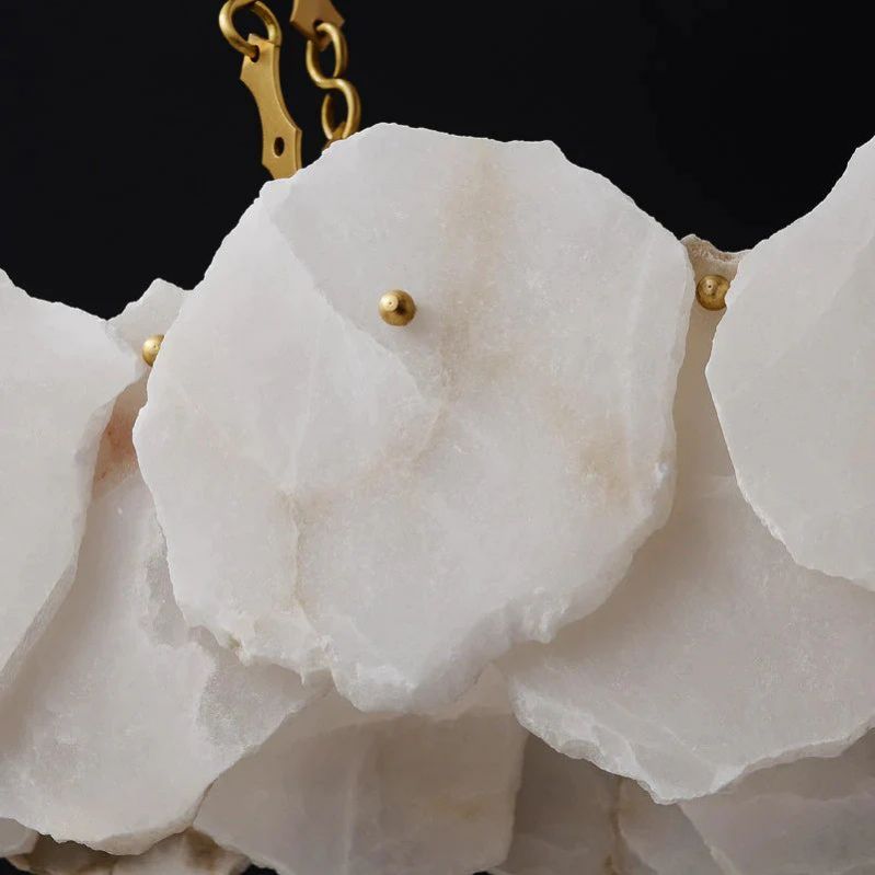 Joyfuzzy Alabaster OvalI Chandelier, Dining Room Chandelier