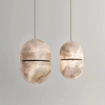 Joyfuzzy Alabaster Symmetry Pendant Light, Island Mini Pendant Light