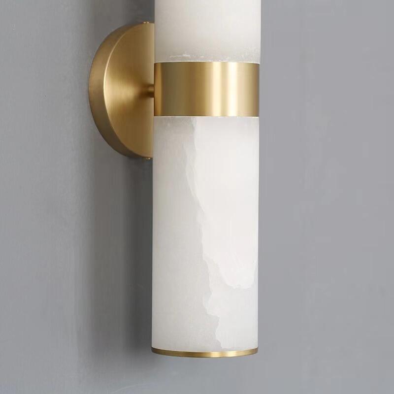 Joyfuzzy Althea Modern Sutton Linear Alabaster Wall Sconce, Wall Lamp For Living Room, Bathroom