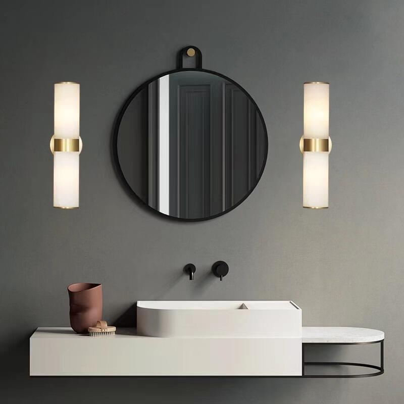 Joyfuzzy Althea Modern Sutton Linear Alabaster Wall Sconce, Wall Lamp For Living Room, Bathroom