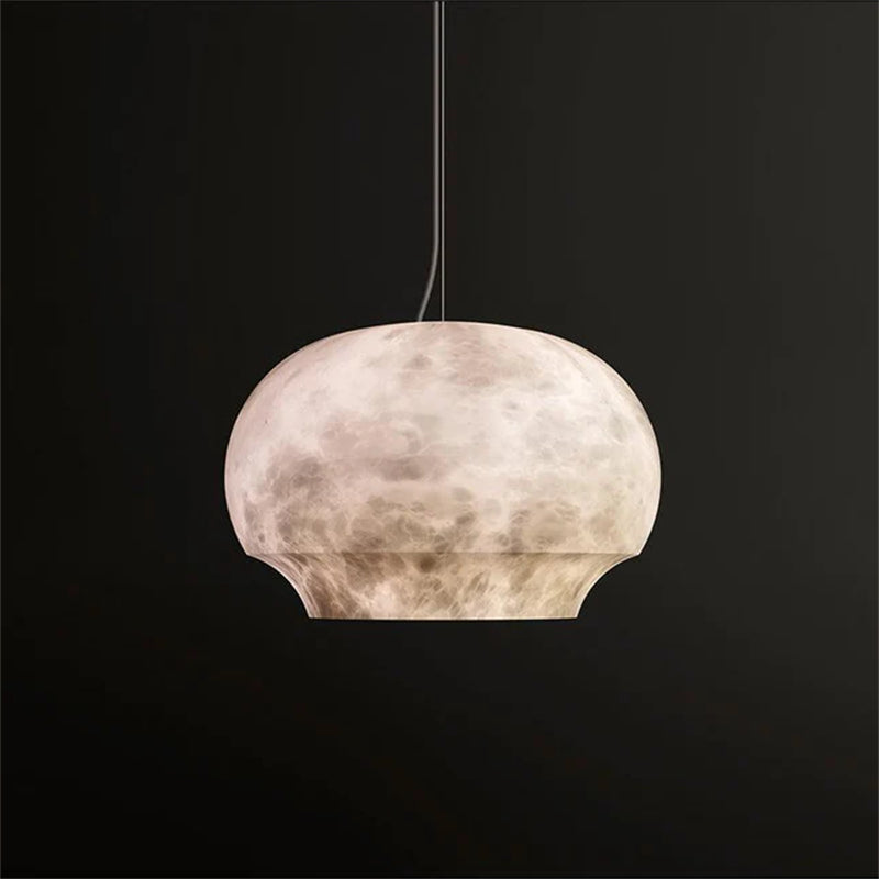 Joyfuzzy Celina Alabaster Dome Pendant Lighting Fixture, Dining Pendant Light
