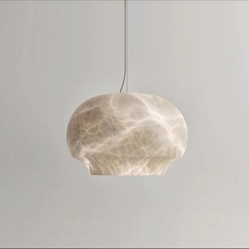 Joyfuzzy Celina Alabaster Dome Pendant Lighting Fixture, Dining Pendant Light