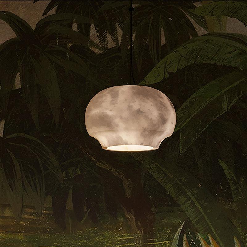 Joyfuzzy Eamon Alabaster Pendant Light, Modern Kitchen Lighting